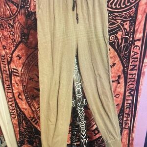 Men's Drawstring Jogger Pants in Light Tan